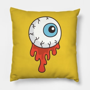 Gnarly Eyeball Doodle Pillow