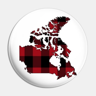 Canada in Plaid Pin