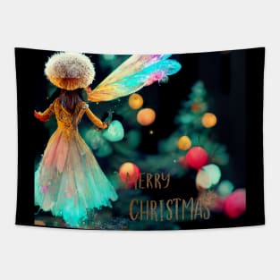 Merry Christmas - magical fairy on Xmas night Tapestry