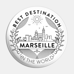 Marseille Minimal Badge Design Pin