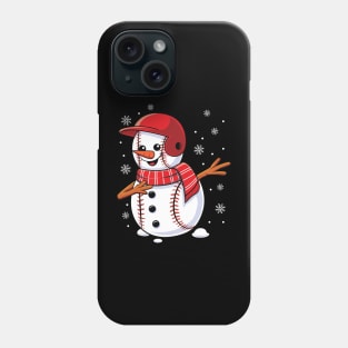 Christmas Dabbing Snowman Baseball Player Xmas Dab Dance Phone Case