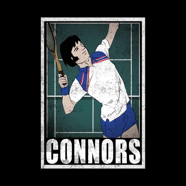 Connors Tennis Player Hero Vintage Grunge by TEEWEB