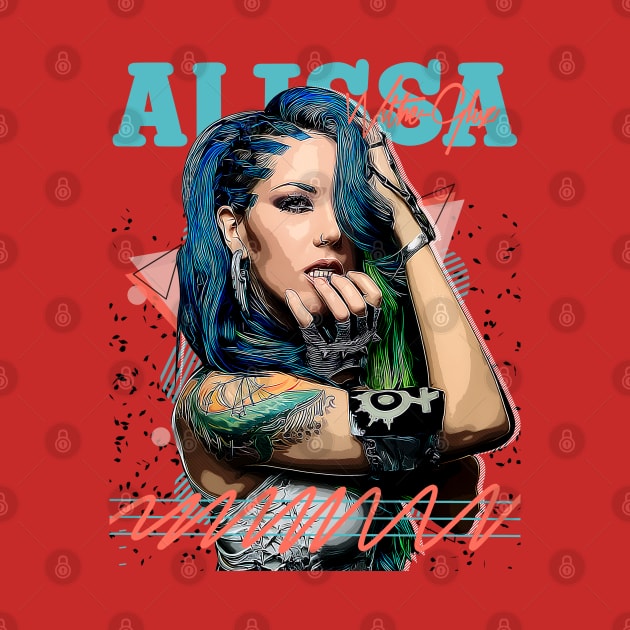 Alissa White Gluz Fan Art Retro design // Vintage by Nandin Putri