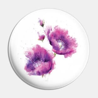 Watercolor purple flower Pin