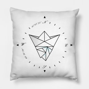 Titanic coordinates Pillow