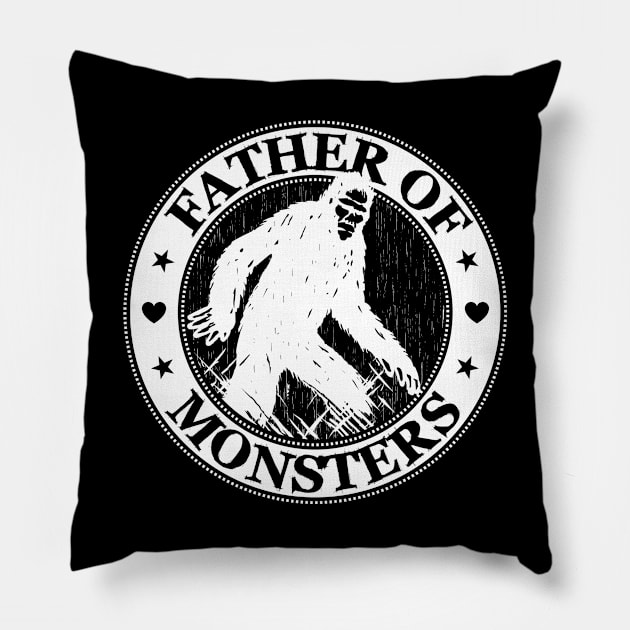 Bigfoot Father Of Monsters Pillow by Tesszero