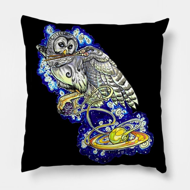 Knitting Owl Pillow by Painting Dragon Feathers