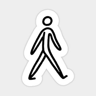 Stick figure man in black ink Magnet