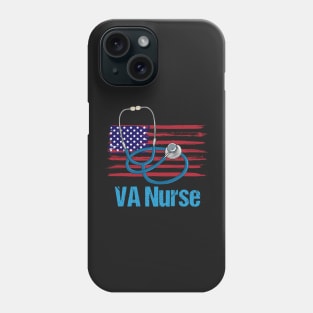 VETERAN AFFAIRS NURSE: VA Nurse American Flag Phone Case