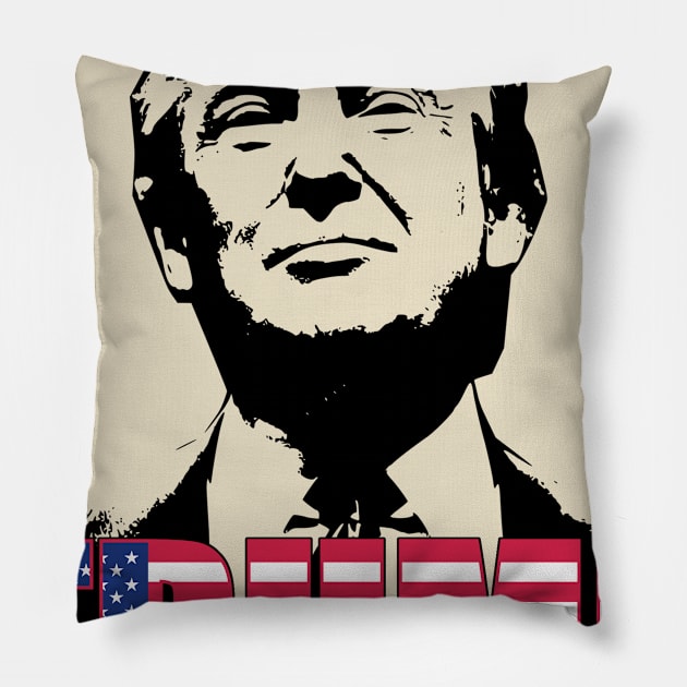 Patriot Trump President Bold Graphic Pillow by AltrusianGrace