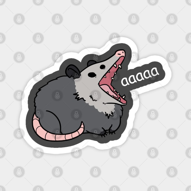 possum screm (white text) Magnet by ZioCorvid