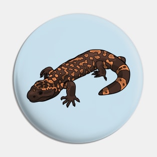 Gila monster cartoon illustration Pin