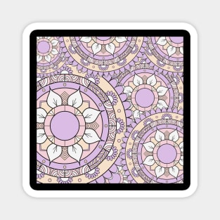 Pastel Color Layered Mandalas Magnet