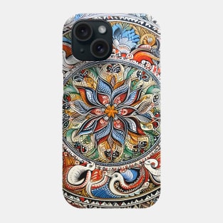 Vibrant Vistas: Celebrating Indian Elegance through Sari Textiles, Rajput Paintings, and More Phone Case