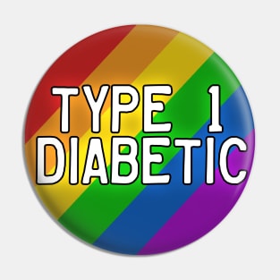 Type 1 Diabetes - Rainbow Pin