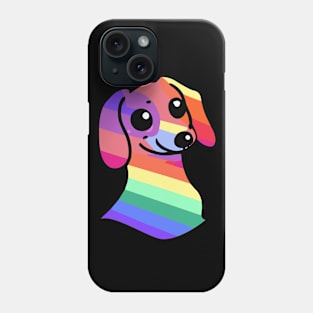 Rainbow Dachshund Dog Lover Wiener Phone Case