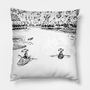 Images of Vietnam Tam Coc River 2 Pillow