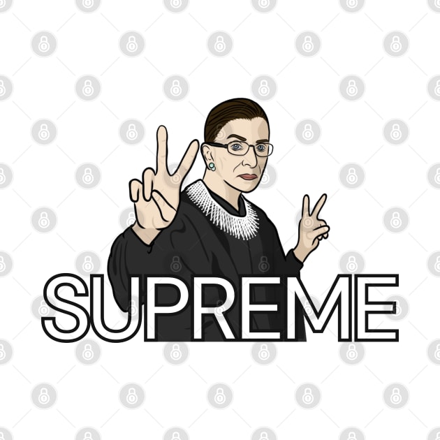 Historic Figure: Ruth Bader Ginsburg "SUPREME" by History Tees