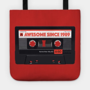 Classic Cassette Tape Mixtape - Awesome Since 1989 Birthday Gift Tote