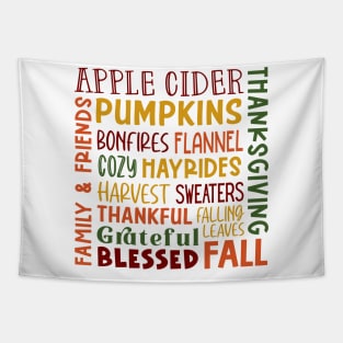 I Love Fall Tapestry