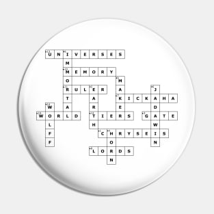 (1965TMOU) Crossword pattern with words from a famous 1965 science fiction book. Pin