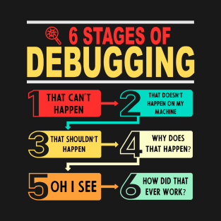 6 Stages of Debugging Computer Science T-Shirt