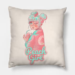 Peach Girl Pillow