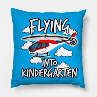 Helicopter, Flying Into Kindergarten, First Day Of School Pillow