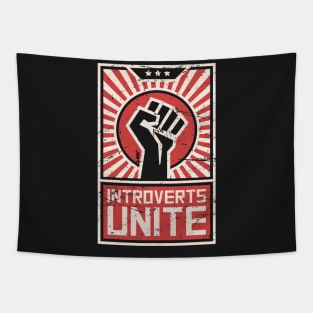 Introverts Unite – Propaganda Poster Tapestry