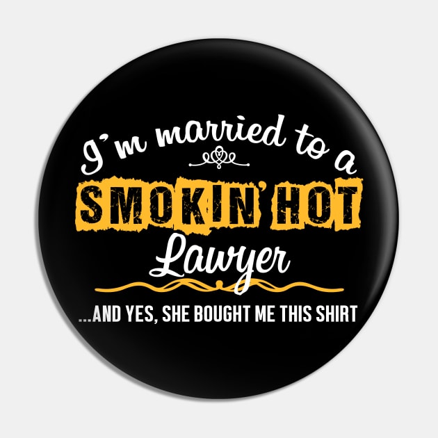 For Lawyer's Husband Funny Gift Pin by divawaddle