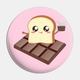 Toast loves chocolate milk Pin