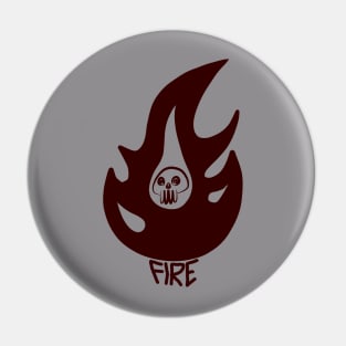 fire skull Pin