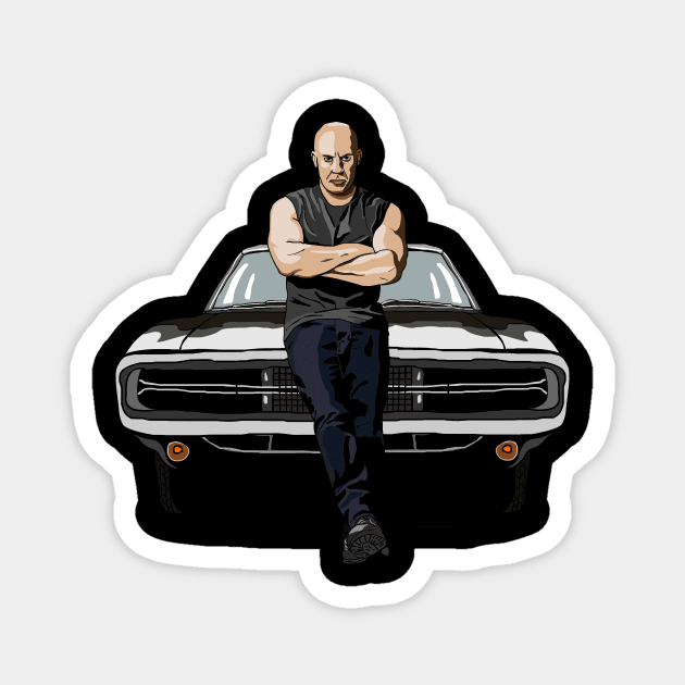 Domenic Torento's Dodge Charger Magnet by d1a2n3i4l5