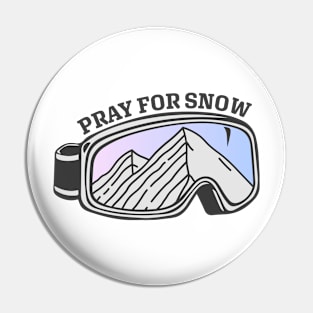 Sunset Mountain Ski Goggles | Pray For Snow Pin