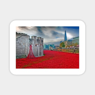 Tower of London Red Poppies England UK Magnet