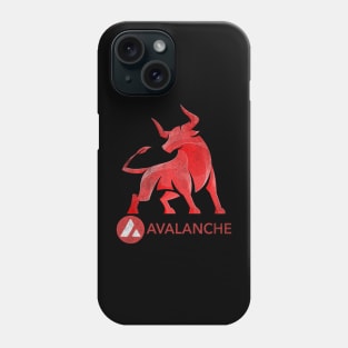 Bull Market Avalanche AVAX Coin To The Moon Crypto Token Cryptocurrency Wallet Birthday Gift For Men Women Kids Phone Case