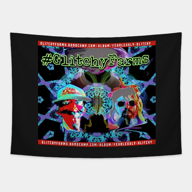 Glitchy Farms fearlessly Glitchy Tapestry by stevecutlerlive