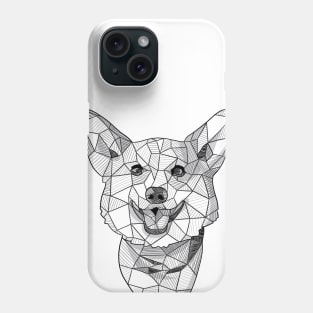 Happy Corgi Geometric Sketch Phone Case