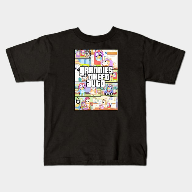 Grannies Theft Auto,Bluey,Trendy Dog And Friends Gift,Funny Bluey