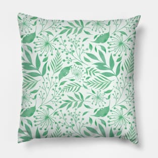 Green foliage Pillow