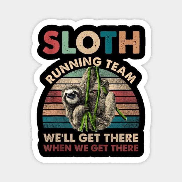 Vintage Sloth Running Team We'll Get There Funny Sloth Tank Top Vintage Sloth Running Team We'll Get There Funny Sloth Tank Top