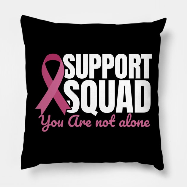 Support Squad Breast Cancer Awareness Pillow by NysdenKati