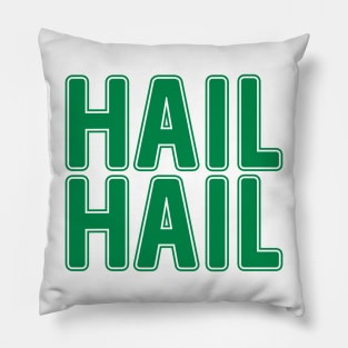 Hail Hail, Glasgow Celtic Football Club Green Text Design Pillow