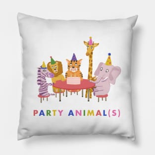 Party Animals - safari zoo animals birthday party pun Pillow