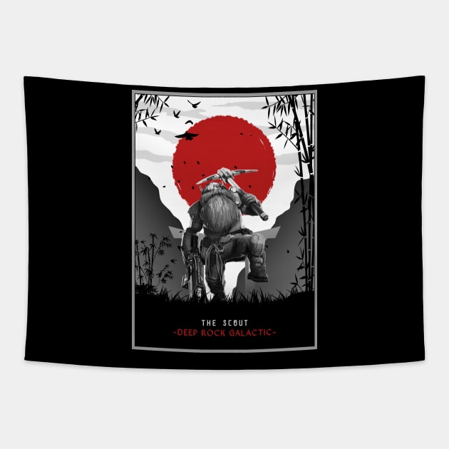 Scouts japan minimalist Tapestry by NekerArt