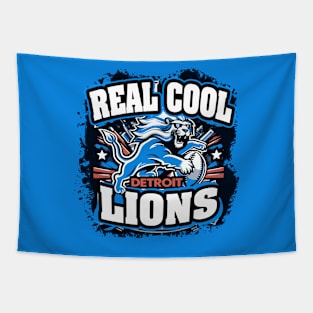 Real Cool Detroit Lions Fan Art Tapestry