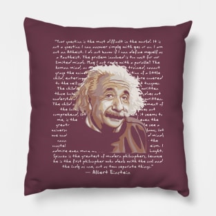 A. Einstein Portrait and quote Pillow
