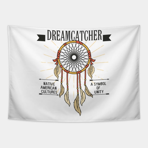 Native American Dreamcatcher Design Tapestry by teespotfashions