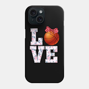 Summer Floral Love Basketball Phone Case