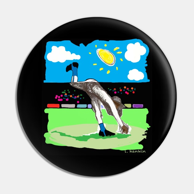 Art of the Pitch on Black Background Pin by LarryHankin